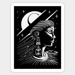 Starseed Space Traveler Woman Illustration Sticker